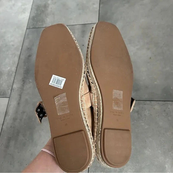 rag & bone Anteros espadrille tan flat neural shoe size 39 - Picture 8 of 9